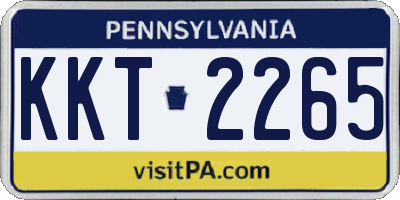 PA license plate KKT2265