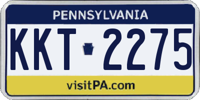 PA license plate KKT2275