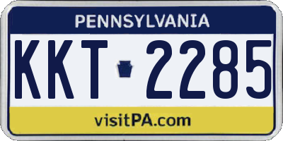 PA license plate KKT2285