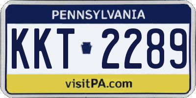 PA license plate KKT2289