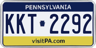 PA license plate KKT2292