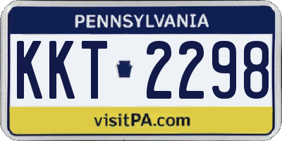 PA license plate KKT2298