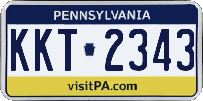 PA license plate KKT2343