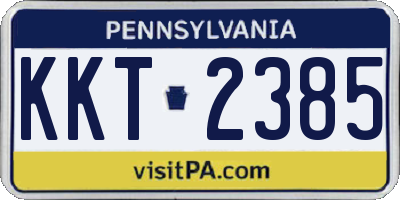 PA license plate KKT2385