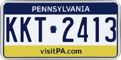 PA license plate KKT2413