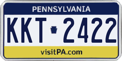 PA license plate KKT2422