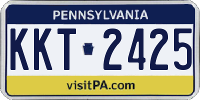 PA license plate KKT2425