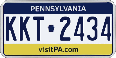 PA license plate KKT2434