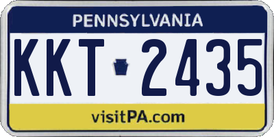 PA license plate KKT2435