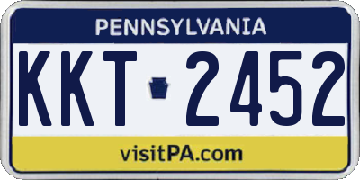 PA license plate KKT2452