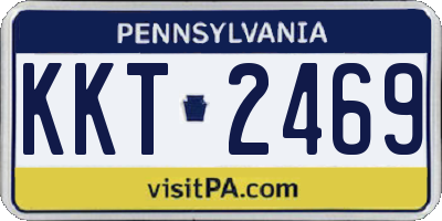 PA license plate KKT2469
