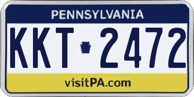 PA license plate KKT2472