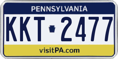 PA license plate KKT2477