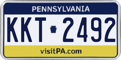 PA license plate KKT2492