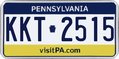 PA license plate KKT2515