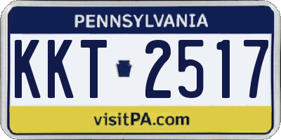 PA license plate KKT2517
