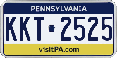 PA license plate KKT2525