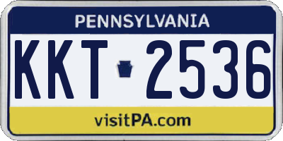PA license plate KKT2536