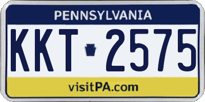 PA license plate KKT2575
