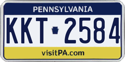 PA license plate KKT2584
