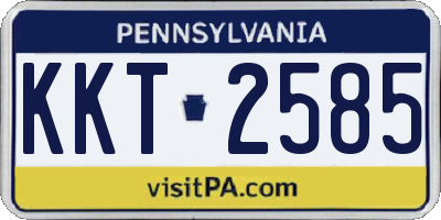 PA license plate KKT2585