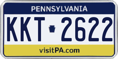 PA license plate KKT2622