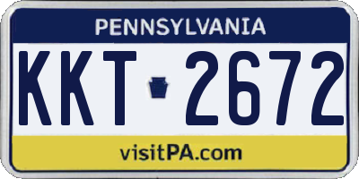 PA license plate KKT2672