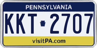 PA license plate KKT2707