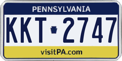 PA license plate KKT2747