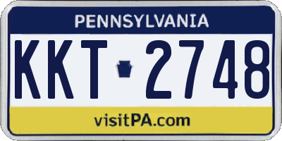 PA license plate KKT2748