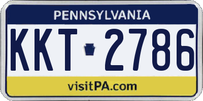 PA license plate KKT2786