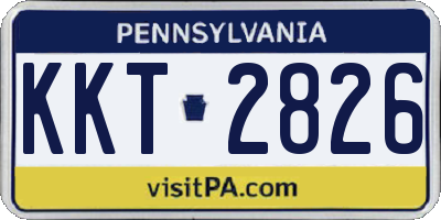 PA license plate KKT2826