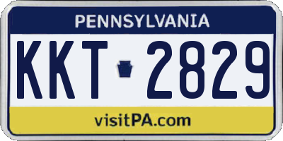 PA license plate KKT2829