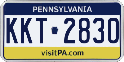 PA license plate KKT2830