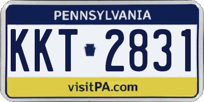 PA license plate KKT2831