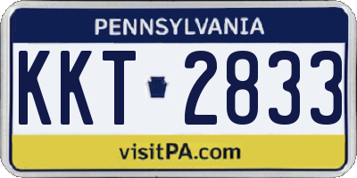 PA license plate KKT2833