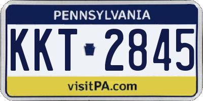 PA license plate KKT2845