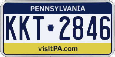 PA license plate KKT2846