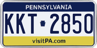 PA license plate KKT2850