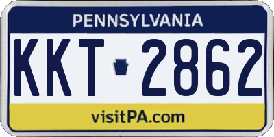 PA license plate KKT2862