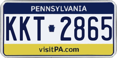 PA license plate KKT2865