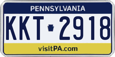 PA license plate KKT2918