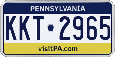 PA license plate KKT2965