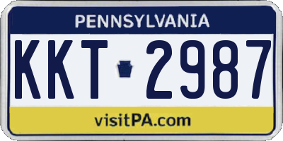 PA license plate KKT2987