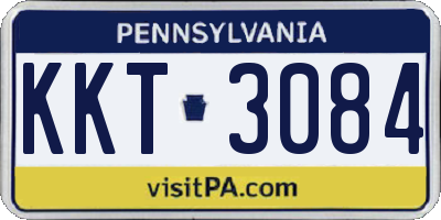 PA license plate KKT3084