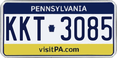 PA license plate KKT3085