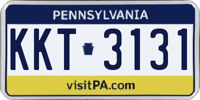 PA license plate KKT3131