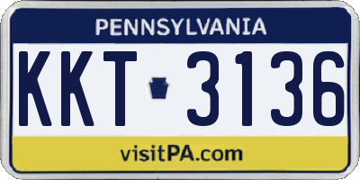 PA license plate KKT3136