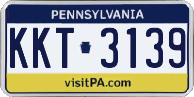 PA license plate KKT3139