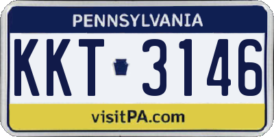 PA license plate KKT3146